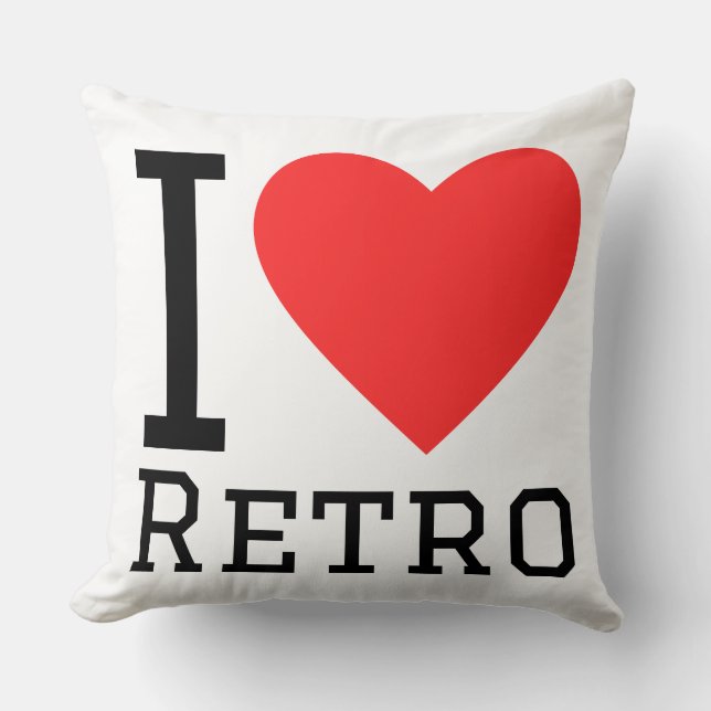 Almofada Eu amo retro (Frente)