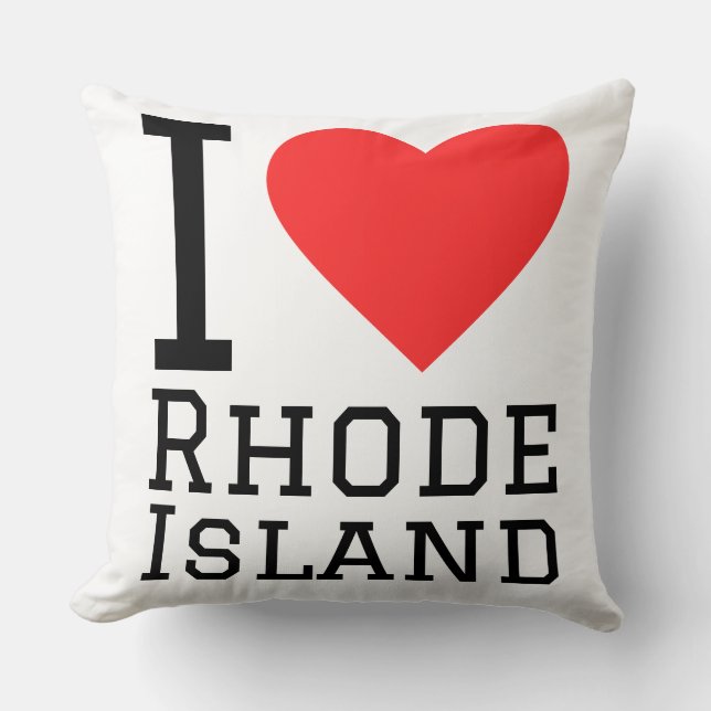 Almofada Eu amo Rhode Island  (Frente)