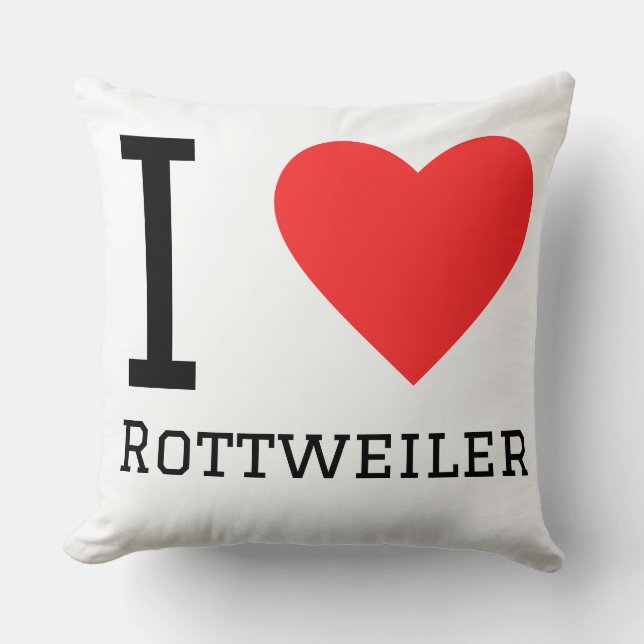 Almofada Eu amo Rottweiler  (Frente)