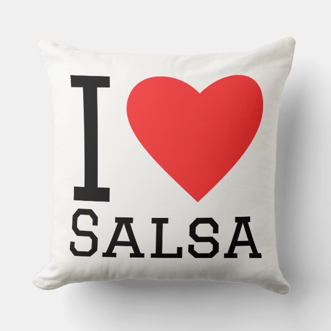 Almofada Eu amo salsa (Frente)