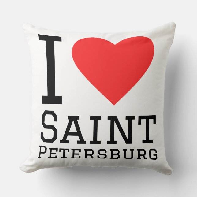 Almofada Eu amo São Petersburgo  (Frente)