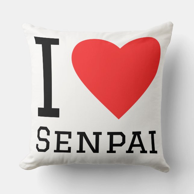 Almofada Eu amo senpai  (Frente)
