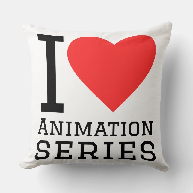 Almofada Eu amo séries de animação  (Frente)