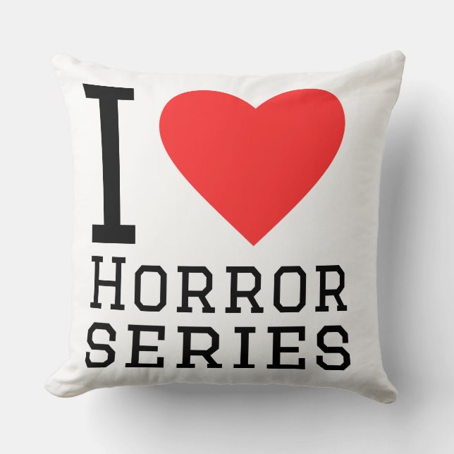 Almofada Eu amo séries de terror (Frente)