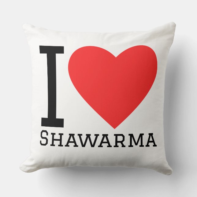 Almofada Eu amo shawarma (Frente)