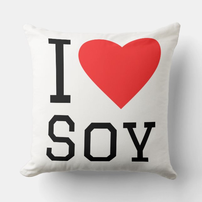 Almofada Eu amo soja (Frente)