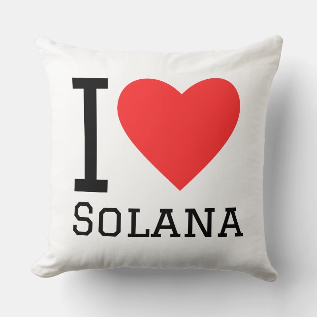 Almofada Eu amo Solana (Frente)