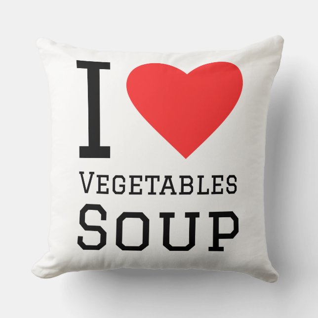 Almofada Eu amo sopa de legumes (Frente)