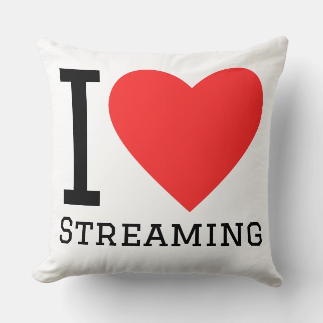 Almofada Eu amo streaming (Frente)