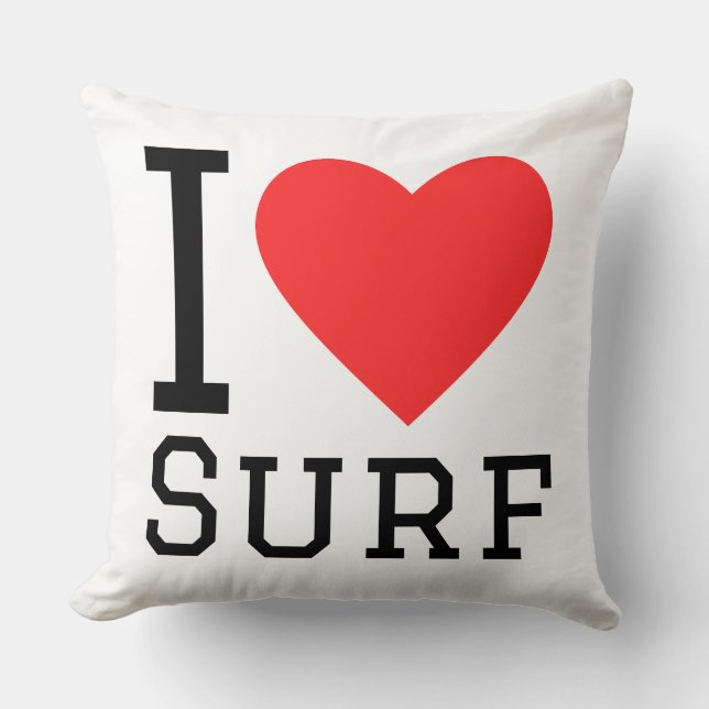 Almofada Eu amo surf (Frente)