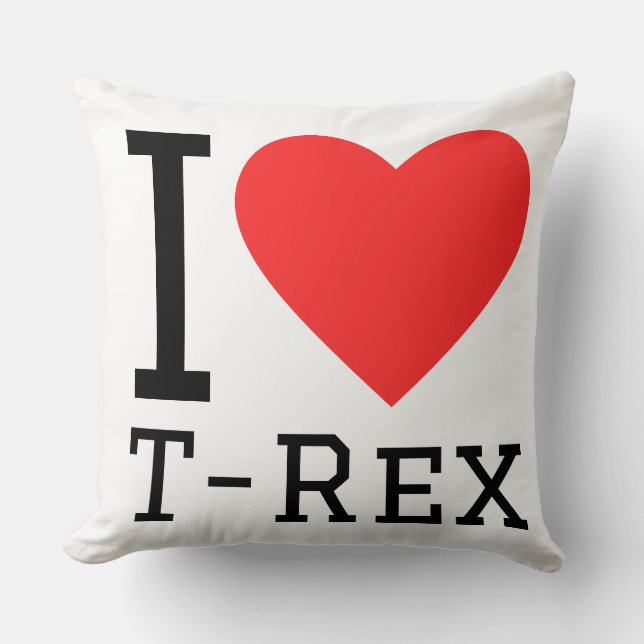 Almofada Eu amo T rex (Frente)