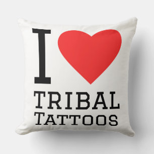 Almofada Eu amo tatuagens tribais