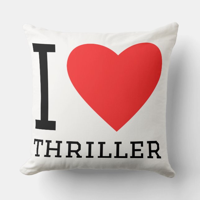 Almofada Eu amo thriller (Frente)