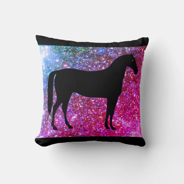 Almofada Eu Amo Travesseiro decorativo de Cavalos Verdes (Frente)