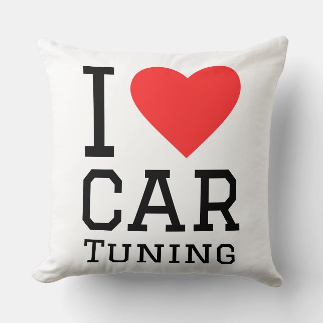Almofada Eu amo tuning de carros (Frente)
