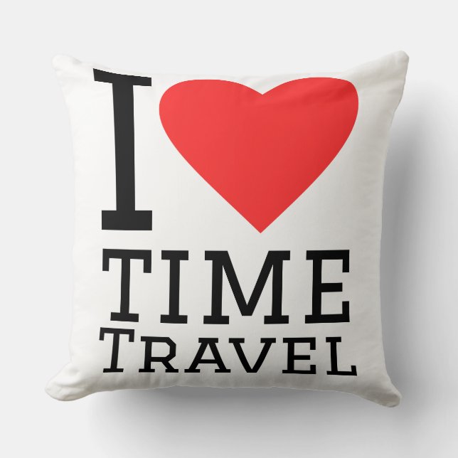 Almofada Eu amo viagem no tempo (Frente)