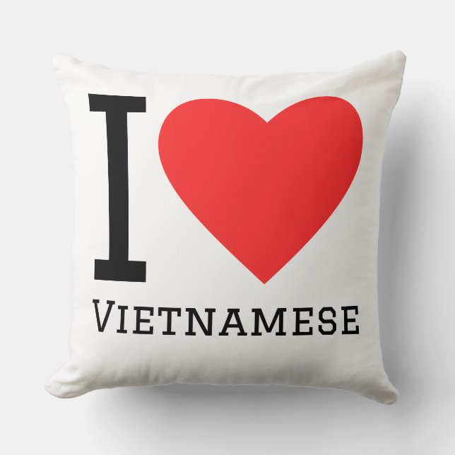 Almofada Eu amo vietnamita (Frente)