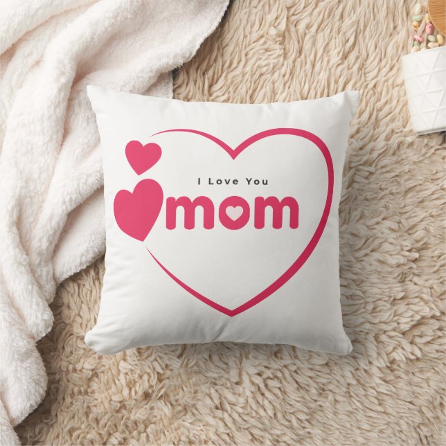 Almofada Eu Amo Você Mamãe, Presente do Dia das Mães, Para  (Cobertor)