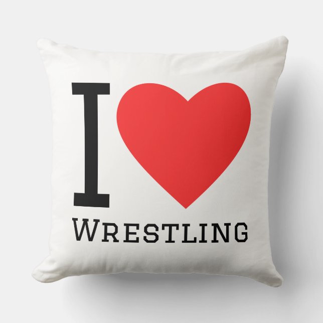 Almofada Eu amo wrestling (Frente)