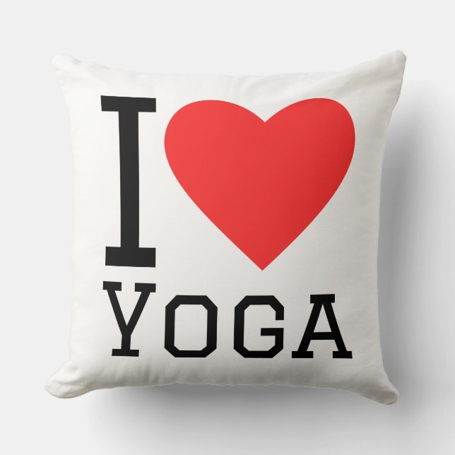 Almofada Eu amo yoga (Frente)