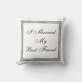 Almofada Eu casei minha data Wedding personalizada melhor