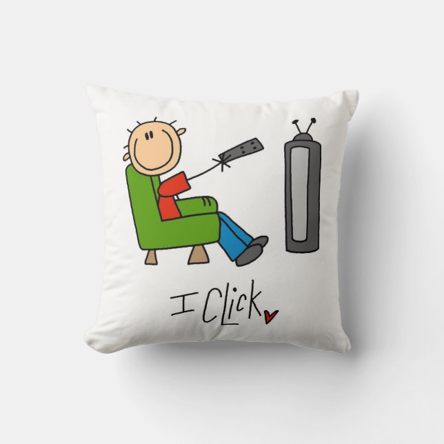 Almofada Eu clico em TV Addict (Frente)