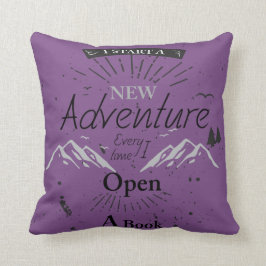 Almofada Eu começo uma aventura nova cada vez que eu abro