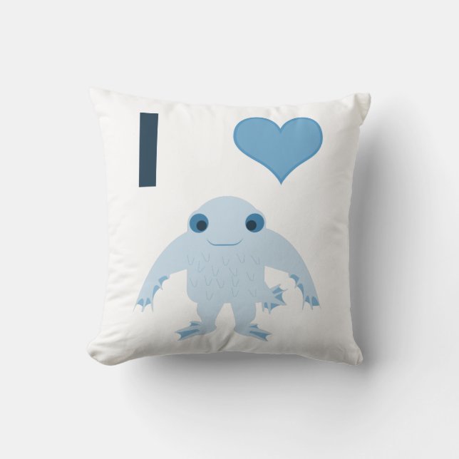 Almofada Eu coração (amor) Ningen (Frente)