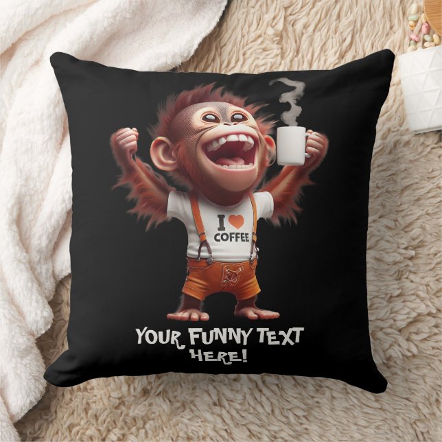 Almofada Eu coração café (Cobertor)