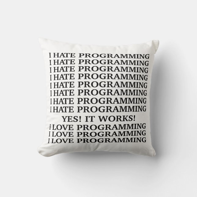Almofada Eu deio a programação do amor da programação/I (Frente)