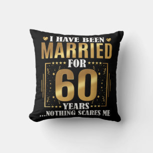 Almofada Eu Estou Casado há 60 Anos  60º Aniversário de Cas