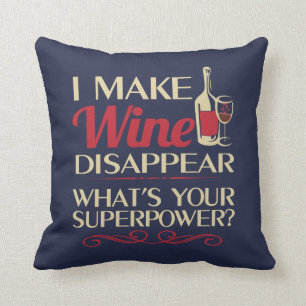 Almofada Eu faço o vinho desaparecer