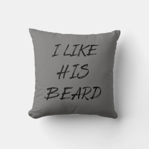 Almofada Eu gosto da barba dele homem barbudo engraçado