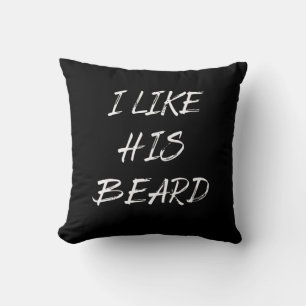 Almofada Eu gosto da barba dele homem barbudo engraçado