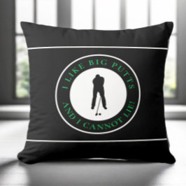 Almofada Eu Gosto de Tacos Esportes Golfista Moderno Preto 