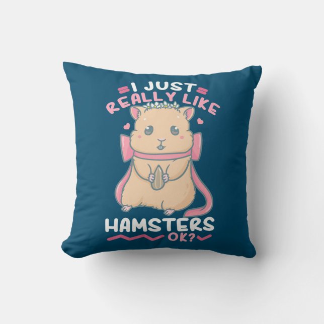 Almofada Eu Gosto Muito De Hamsters (Frente)