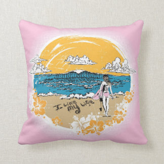Almofada "Eu gosto travesseiro da menina da praia da MINHA