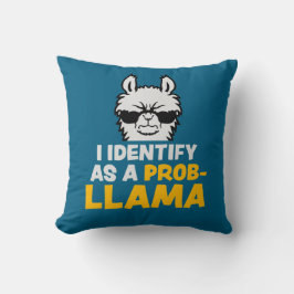 Almofada Eu Me Identifico Como Uma Probllama Lama Legal Cit