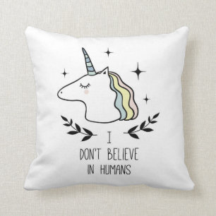 Almofada Eu não acredito nos seres humanos