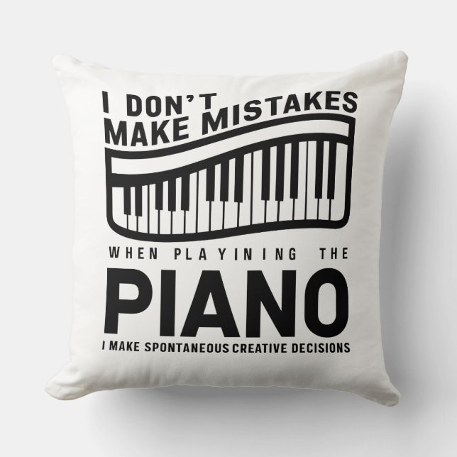 Almofada Eu não cometo erros ao tocar o piano (Frente)