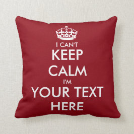Almofada Eu não posso manter a decoração home engraçada