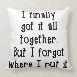 Almofada Eu obtive-o finalmente que todos descansam junto