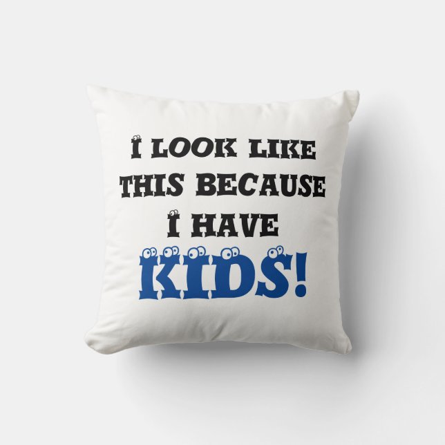 Almofada Eu Pareço Com Isso Porque Texto De Olho Preto E Az (Frente)