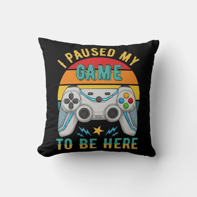 Almofada eu pausei meu jogo (Frente)