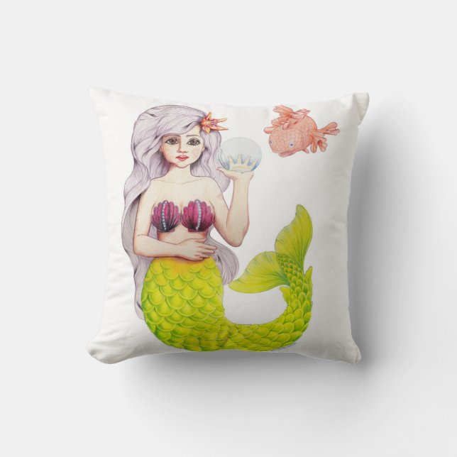 Almofada Eu Preferencialmente ser uma Sereia! (Frente)