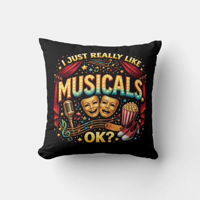 Almofada Eu Só Gosto Muito de Musicais, OK? (Frente)