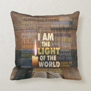 Almofada Eu sou a Luz do Mundo - John 8:12