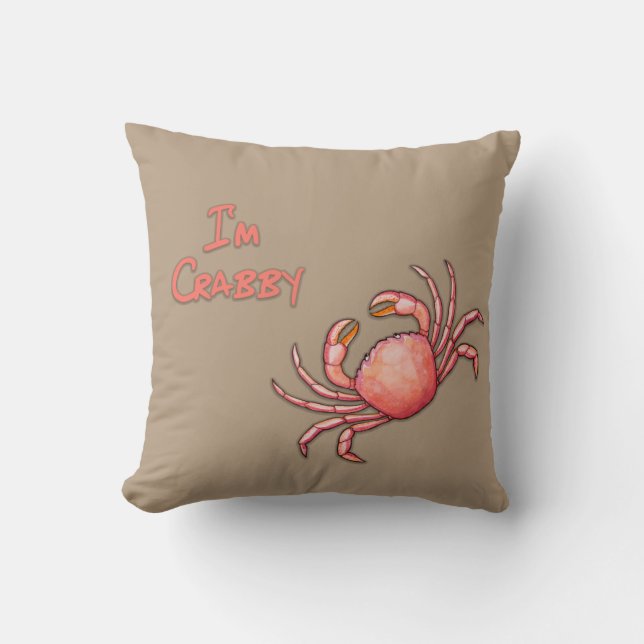Almofada Eu sou Crabby (Frente)