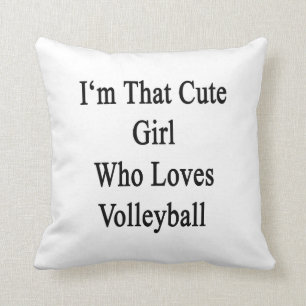Almofada Eu sou essa menina bonito que ama o voleibol