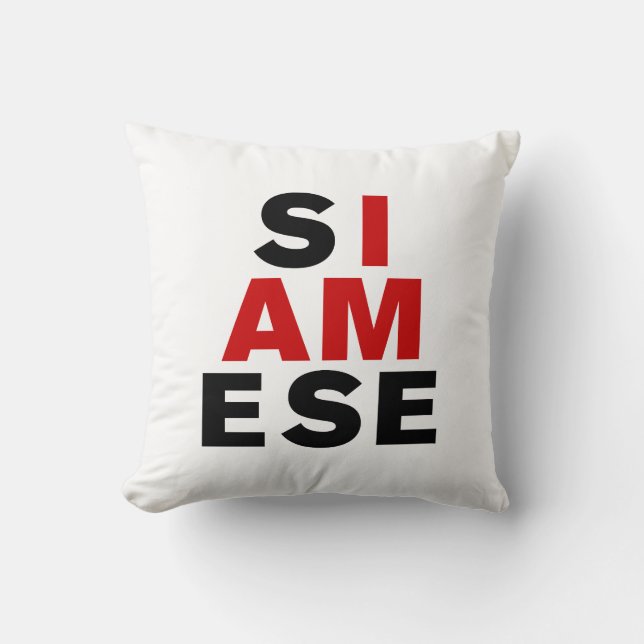 ALMOFADA EU SOU SIAMESE (Frente)